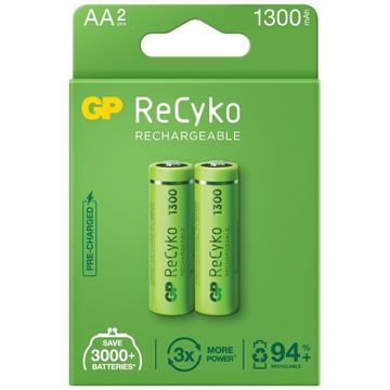 GP ReCyko 1300 Uppladdningsbara AA-batterier 1300mAh
