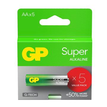 GP Super G-Tech LR6/AA-batterier - 5 st.