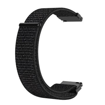 Garmin Forerunner 265S/255S/venu 2S Nylonarmband med Kardborreknäppning - Svart