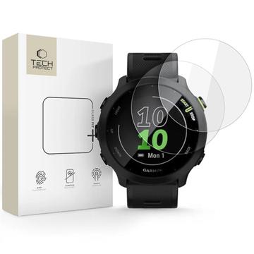 Garmin Forerunner 55 Tech-Protect Glass Fit+ skärmskydd av härdat glas - 2 st. - Klar