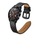 Huawei Watch GT Perforerad Äkta Läderrem - Svart
