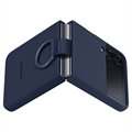 Samsung Galaxy Z Flip4 5G Silikonskal med Ring EF-PF721TNEGWW - Marinblå