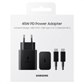 Samsung Super Fast USB-C Strömadapter EP-T4510XBEGEU - 45W - Svart