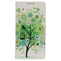 Glam Series Samsung Galaxy S20 FE Plånboksfodral - Blommande Träd / Grön