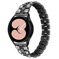 Samsung Galaxy Watch4/Watch4 Classic Glam Armband i Rostfritt Stål - Svart