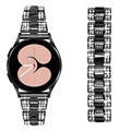 Samsung Galaxy Watch4/Watch4 Classic Glam Armband i Rostfritt Stål - Svart