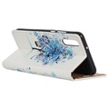 Glam Series Samsung Galaxy A50 Plånboksfodral - Blommande Träd / Blå