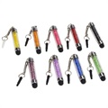 Glitter Mini Kapacitiv Stylus Penna med 3.5mm Kontakt - 9 St.