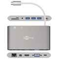 Goobay Allt-i-1 USB-C Multiport Adapter - HDMI, MiniDP, 3 x USB 3.0