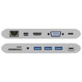 Goobay Allt-i-1 USB-C Multiport Adapter - HDMI, MiniDP, 3 x USB 3.0