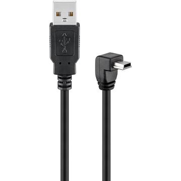 Goobay vinklad USB-kabel - A hane/B hane - 1,8 m - Svart