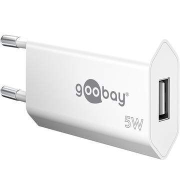 Goobay Compact USB-A väggladdare - 5W - Vit