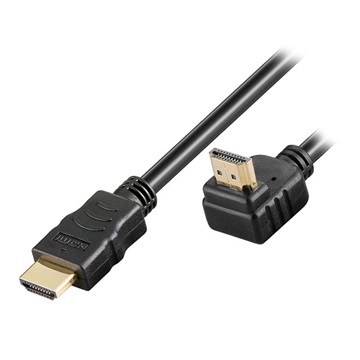Goobay High Speed HDMI-Kabel med Ethernet - Vinklad 90°
