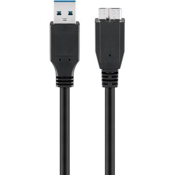 Goobay Micro USB-B-kabel - USB 3.0 - 0,5 m - Svart