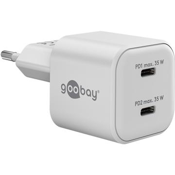 Goobay Nano GaN Dual USB-C PD Snabbladdare 35W