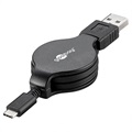 Goobay Infällbar USB 2.0 / USB 3.1 Type-C Kabel - Svart