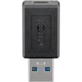 Goobay USB-C-adapter - USB-C hona/USB-A hane - Svart