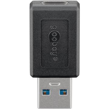 Goobay USB-C-adapter - USB-C hona/USB-A hane - Svart
