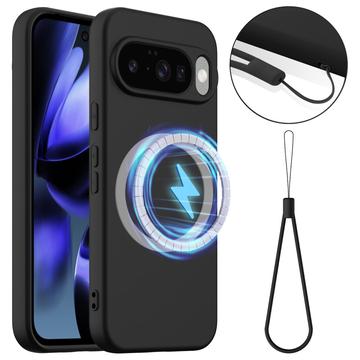 Google Pixel 10 Liquid Silikonskal - MagSafe-kompatibelt - Svart