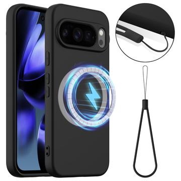 Google Pixel 10 Pro XL Liquid Silikonskal - MagSafe-kompatibelt - Svart