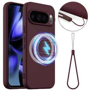 Google Pixel 10 Pro XL Liquid Silikonskal - MagSafe-kompatibelt - Vinröd