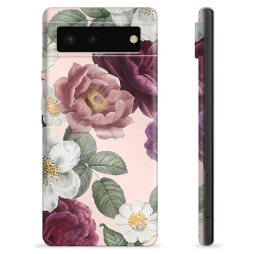 Google Pixel 6 TPU-Skal - Romantiska Blommor