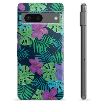 Google Pixel 7 TPU-Skal - Tropiska Blommor