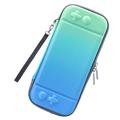 Förvaringsväska i gradientfärg för Nintendo Switch Anti-drop Portable PU Leather Protective Case - Green/Blue