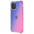 Gradient Stöttåligt iPhone 14 Pro Max TPU-skal - Blå / Rosa