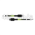 Green Cell Power Stream Flätad USB-C / Lightning Kabel - 1m - Svart