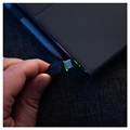 Green Cell Ray Snabb USB-C Kabel med LED-Ljus - 1.2m