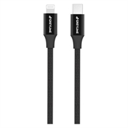 GreyLime 18W Flätad USB-C / Lightning Kabel - MFi-Certifierad - 1m