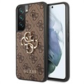 Guess 4G Big Metal Logo Samsung Galaxy S22 5G Hybrid Skal - Brun