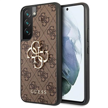 Guess 4G Big Metal Logo Samsung Galaxy S22 5G Hybrid Skal - Brun