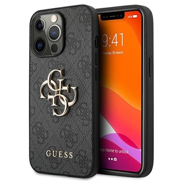 Guess 4G Big Metal Logo iPhone 13 Pro Max Hybrid Skal - Svart