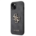 Guess 4G Big Metal Logo iPhone 14 Hybrid Skal - Svart