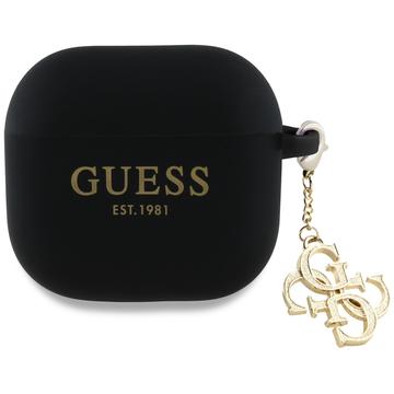 AirPods 4 Guess 4G Charm Silikonskal - Svart