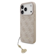 iPhone 17 Pro Guess 4G Charm Hybridskal- MagSafe-kompatibel - Rosa