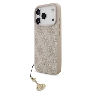 iPhone 17 Pro Guess 4G Charm Hybridskal- MagSafe-kompatibel - Rosa