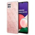 Guess 4G Glitter Samsung Galaxy A22 5G, Galaxy F42 5G Hybrid Skal - Rosa