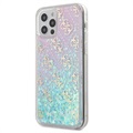 Guess 4G Liquid Glitter iPhone 12/12 Pro Hybridskal - Rosa / Blå