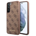 Guess 4G Metal Gold Logo Samsung Galaxy S23 5G Hybridskal - Brun