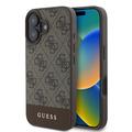 iPhone 16 Guess 4G Stripe Hybridskal - Brun