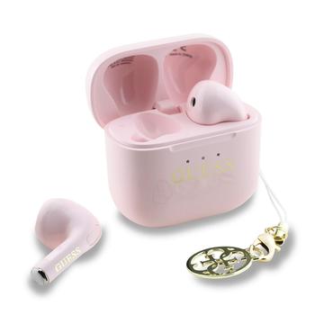 Guess Charm True Wireless Hörlurar med Glansig Effekt & Klassiskt Logotryck - Rosa