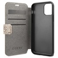 Guess Charms Collection 4G iPhone 11 Bok Fodral - Brun
