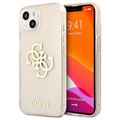 Guess Glitter 4G Big Logo iPhone 13 Mini Hybrid Skal - Guld