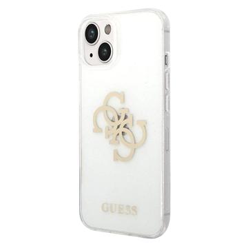 Guess Glitter 4G Big Logo iPhone 13 Hybrid Skal - Guld
