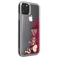 Guess Glitter Collection iPhone 11 Pro Max Skal - Hallon
