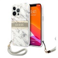 Guess Marble Collection iPhone 13 Pro Skal med Handrem - Grå