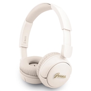 Guess Metall Logo Script Bluetooth 5.3 On-Ear hörlurar - Beige